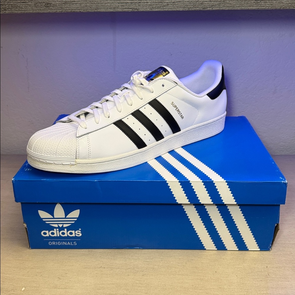 Adidas Superstar Men’s Size 19 – White & Black – RARE – New in Box